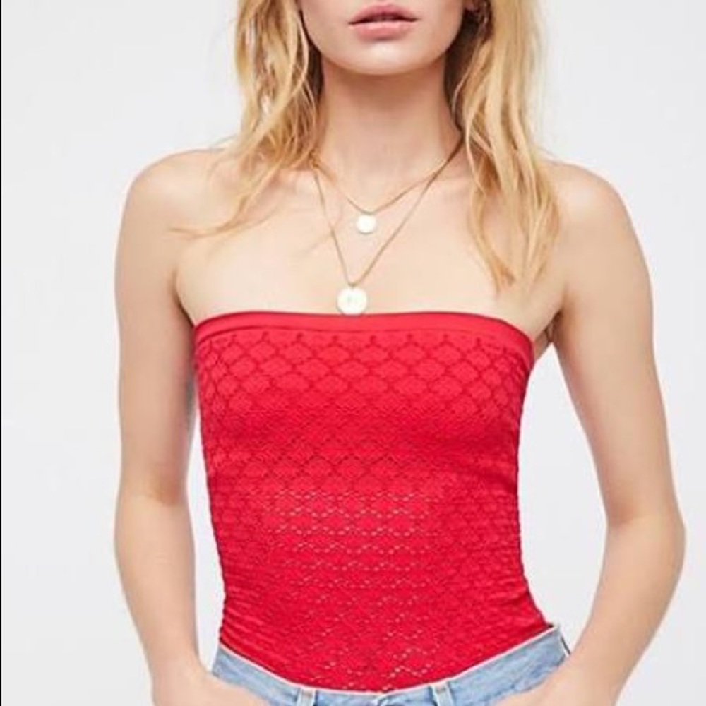 Free people red tube top